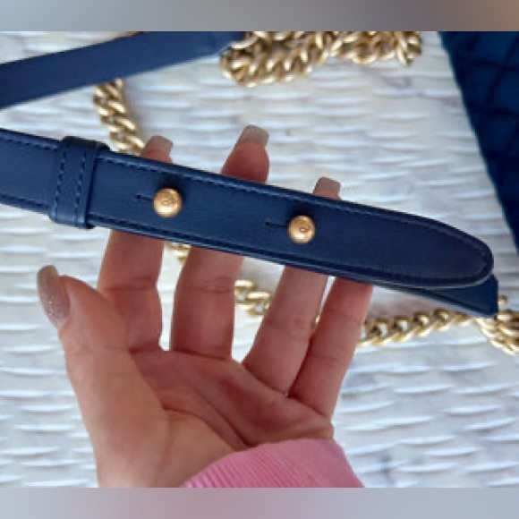 Chanel Small Velvet Le Boy Bag Blue - Picture 11 of 14